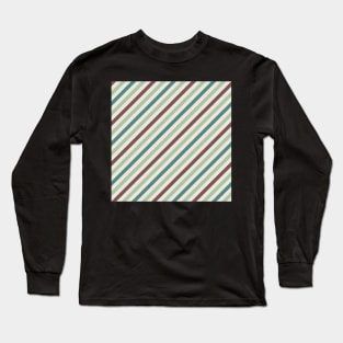 Geometric Diagonal Pattern Long Sleeve T-Shirt